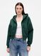 Green Knitted Hoodie with Zip_0