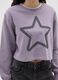 Girls' purple pure cotton sweatshirt regular fit with print_2
