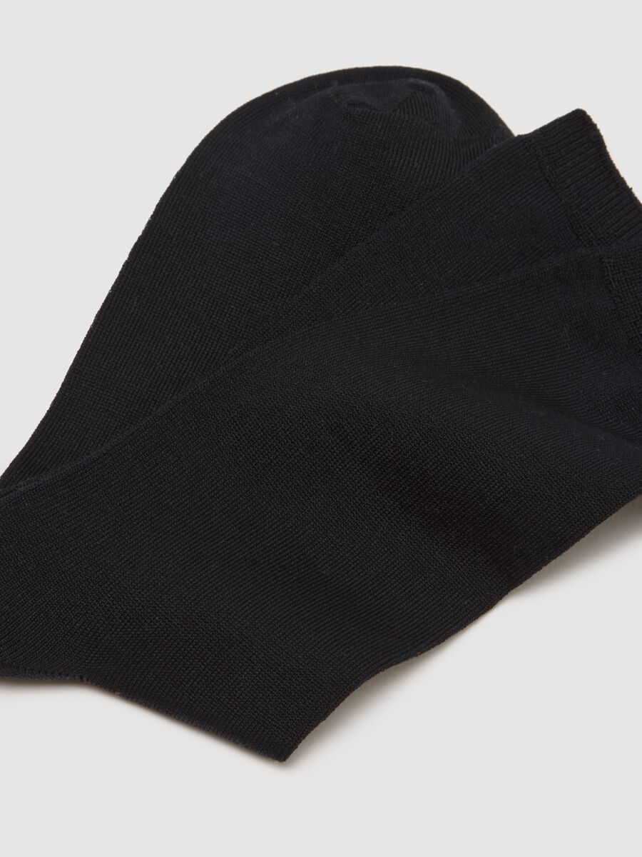 Two-pack regular fit black short cotton socks_1