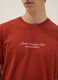 Red slogan T-shirt in pure cotton, regular fit_3
