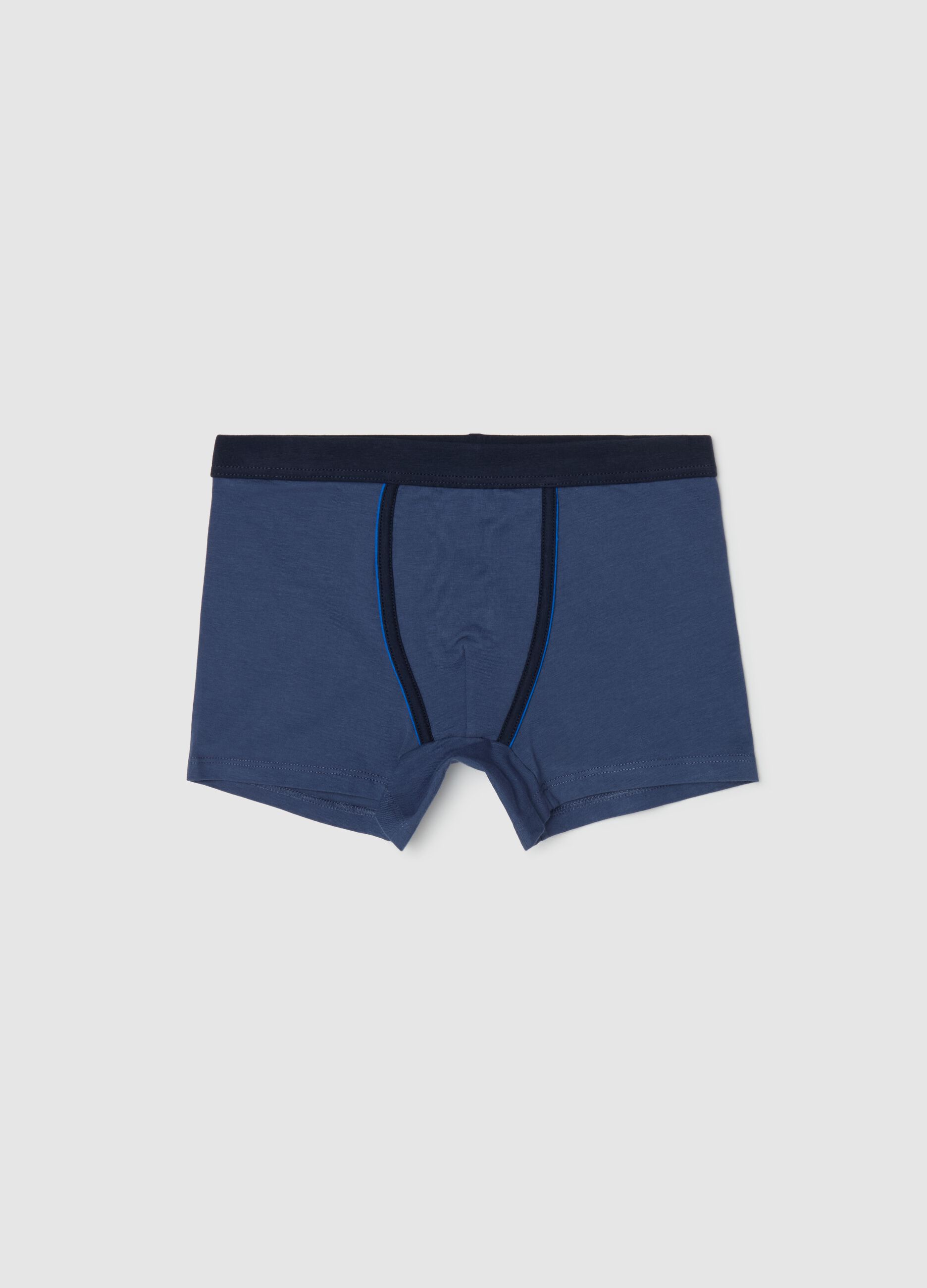 Midi boxer shorts in stretch cotton