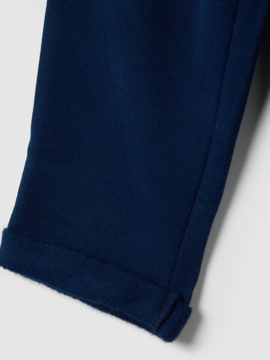 Baby blue jogger trousers in pure cotton regular fit_3