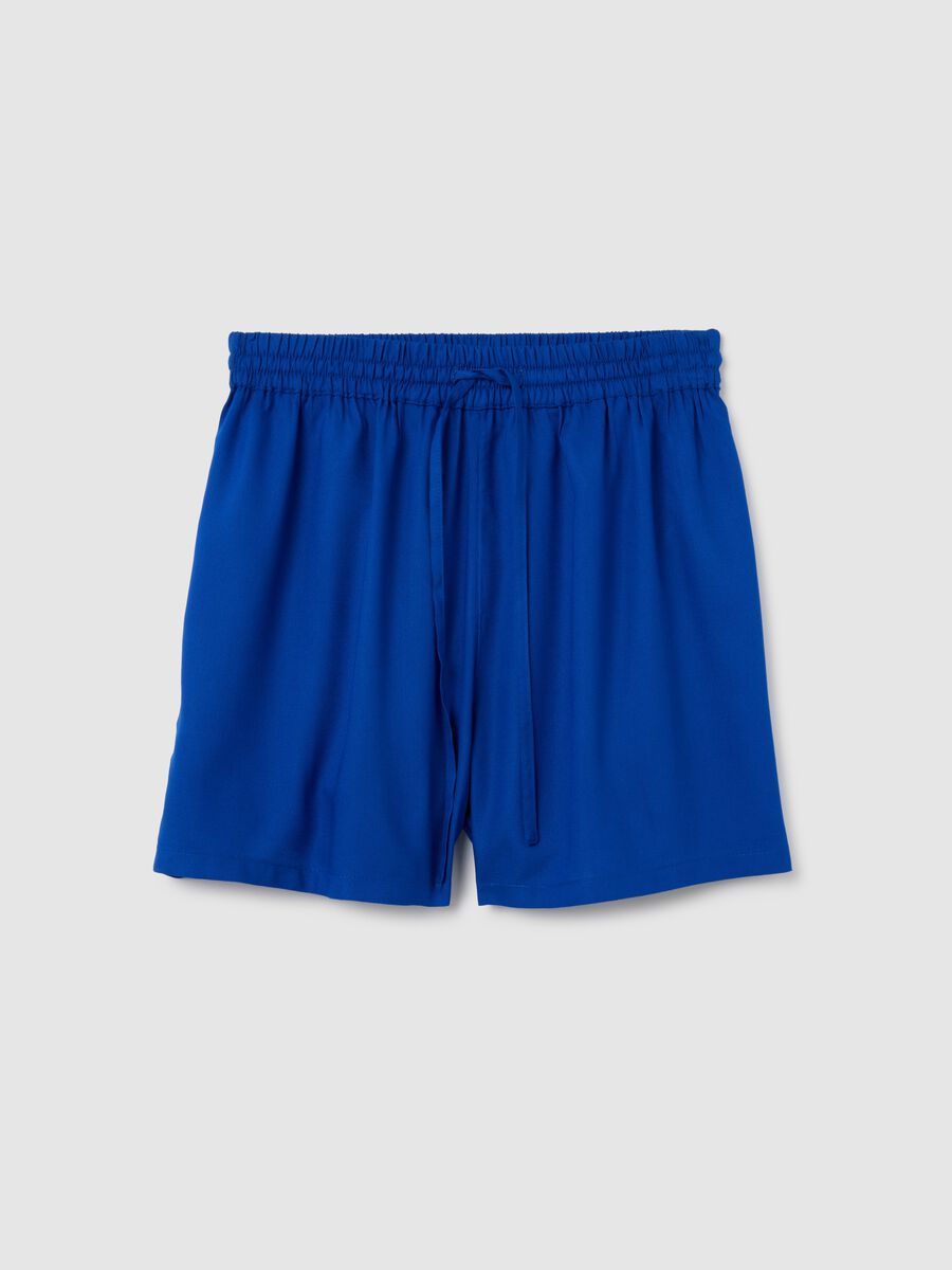 Women's Royal Viscose Shorts with Drawstring_4