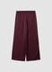 Red wide-leg trousers with regular waist_5