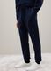 Blue cotton trousers with elastic waistband_2