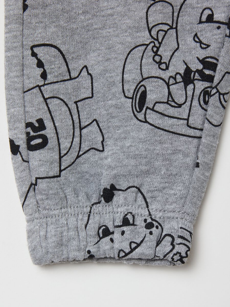 Two-pack fleece joggers with drawstring and print_3