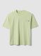 Green pure cotton T-shirt with chest pocket_4