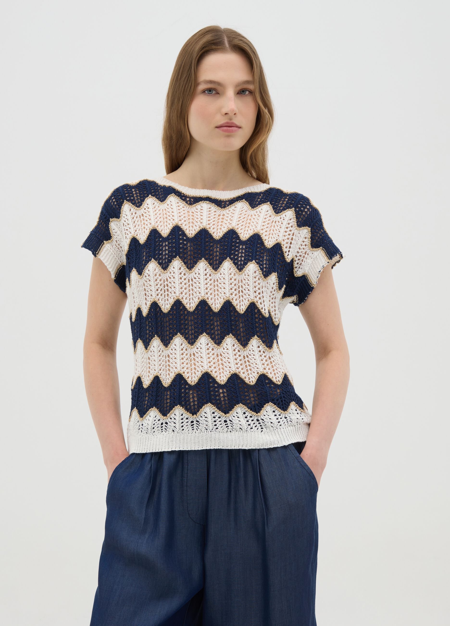 Women's regular fit multicolour cotton blend shirt