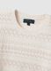 Maglia in puro cotone bianca regular fit con lavorazione a maglia_5
