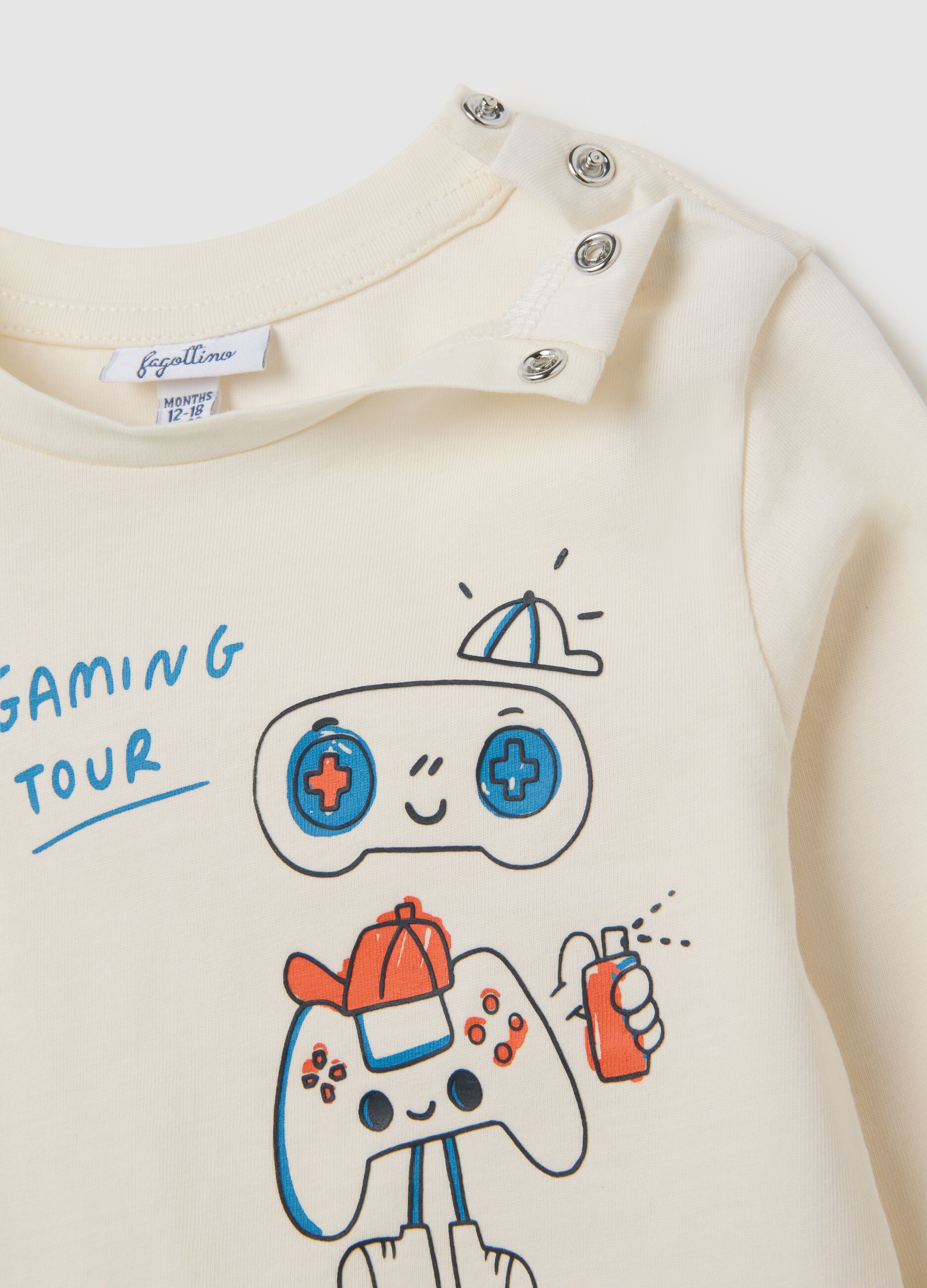Children's T-shirt in pure cotton white regular fit