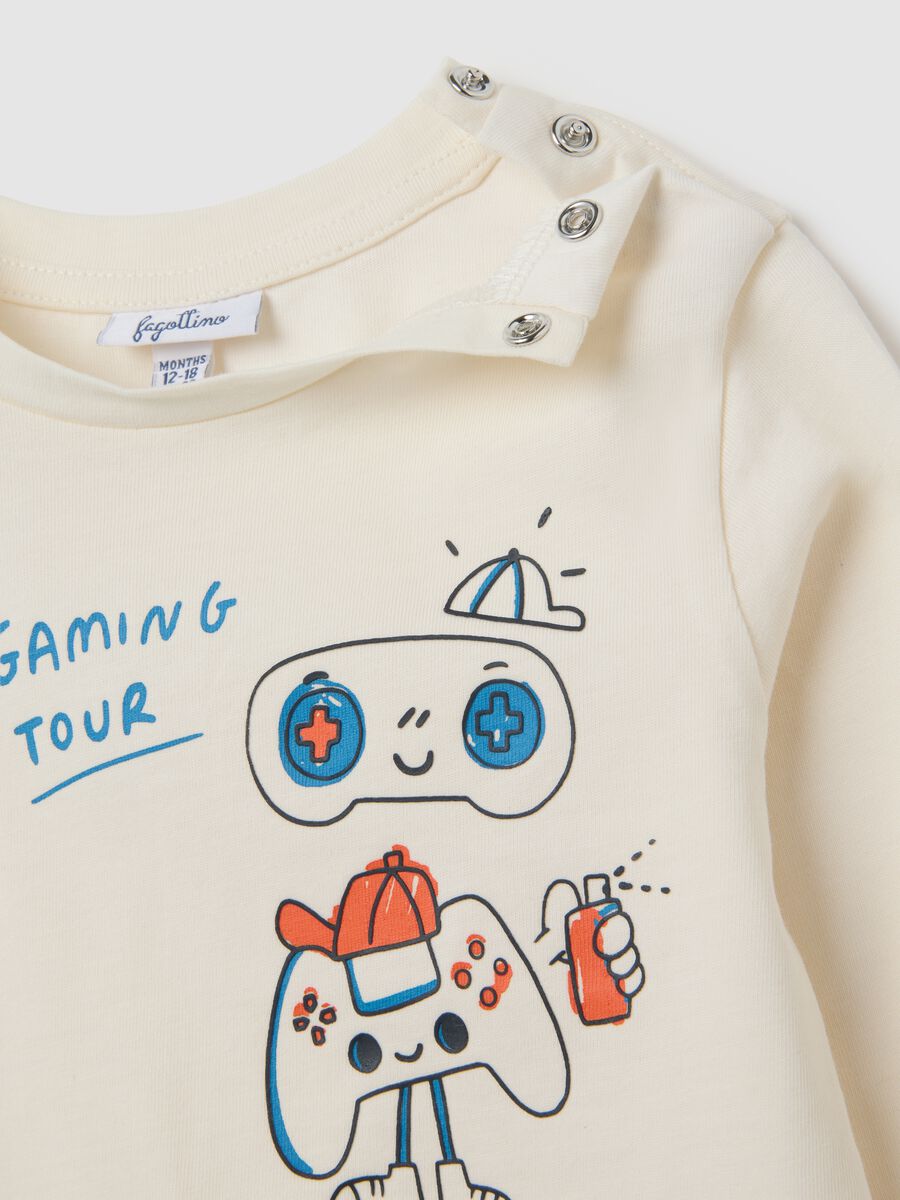 Children's T-shirt in pure cotton white regular fit_3