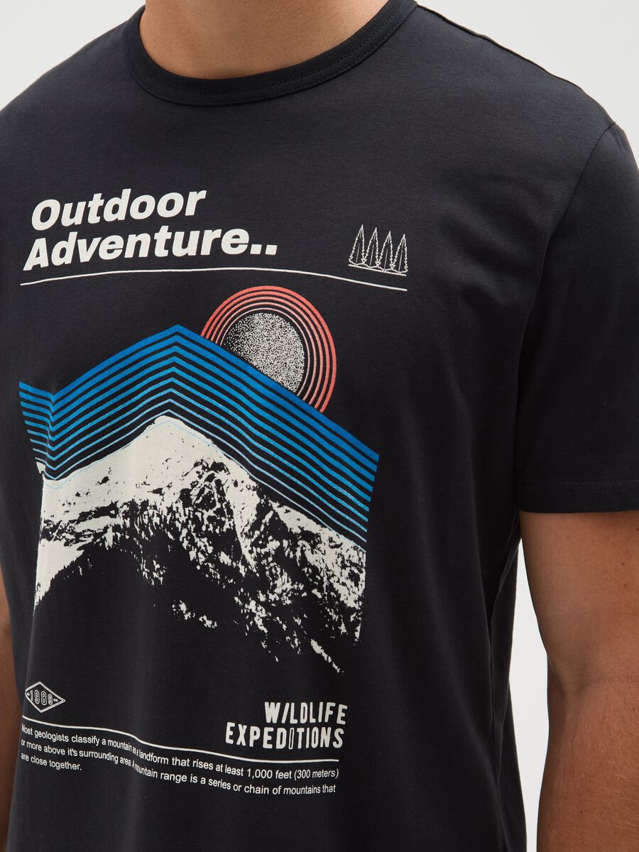 Men's black pure cotton t-shirt regular fit_2