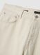 Jeans in misto cotone e lino beige regular fit_6