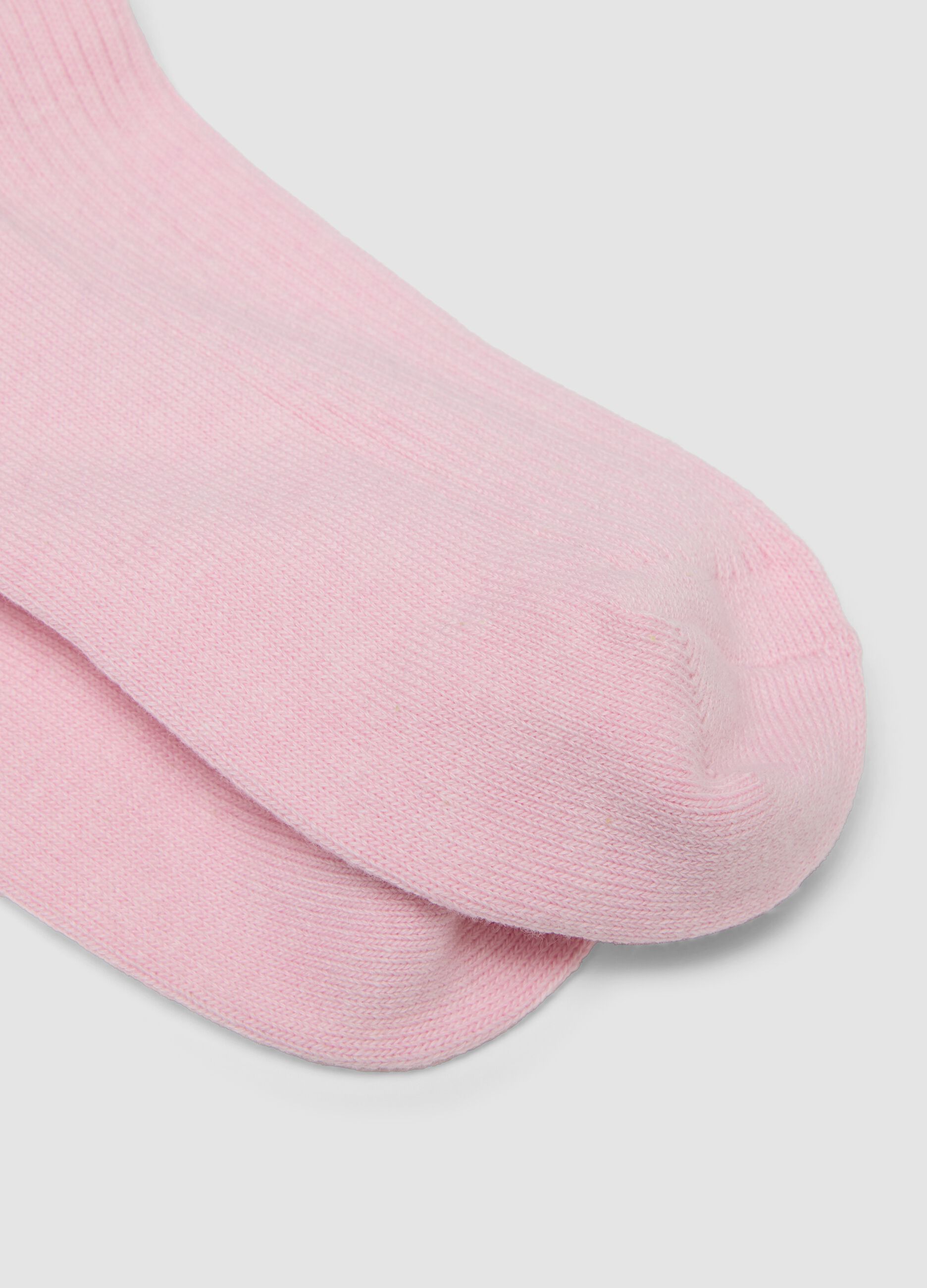Calzini rosa alla caviglia in cotone elasticizzato