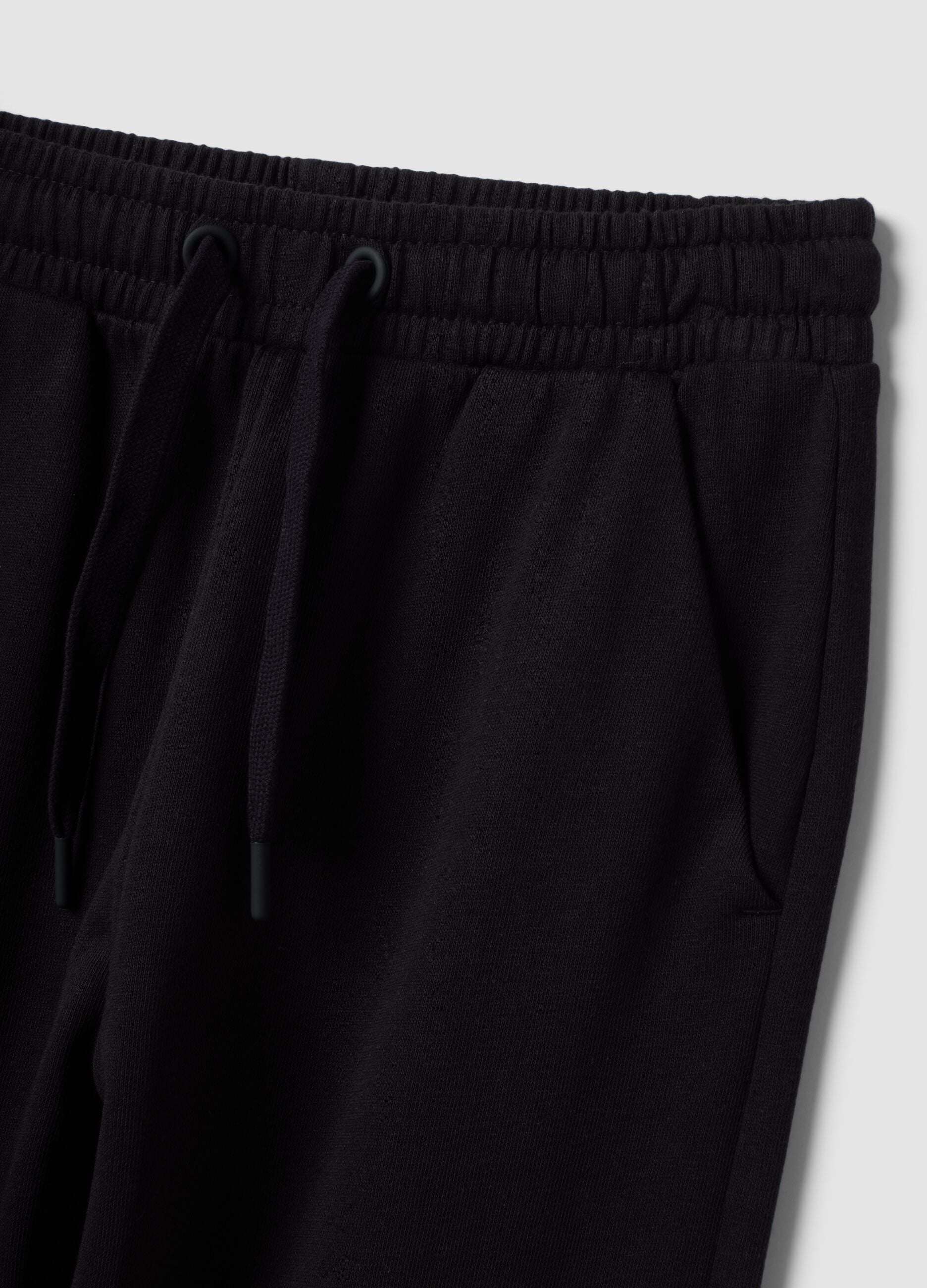 Black organic cotton joggers