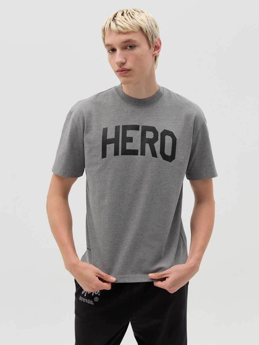 Cotton T-shirt with print_0