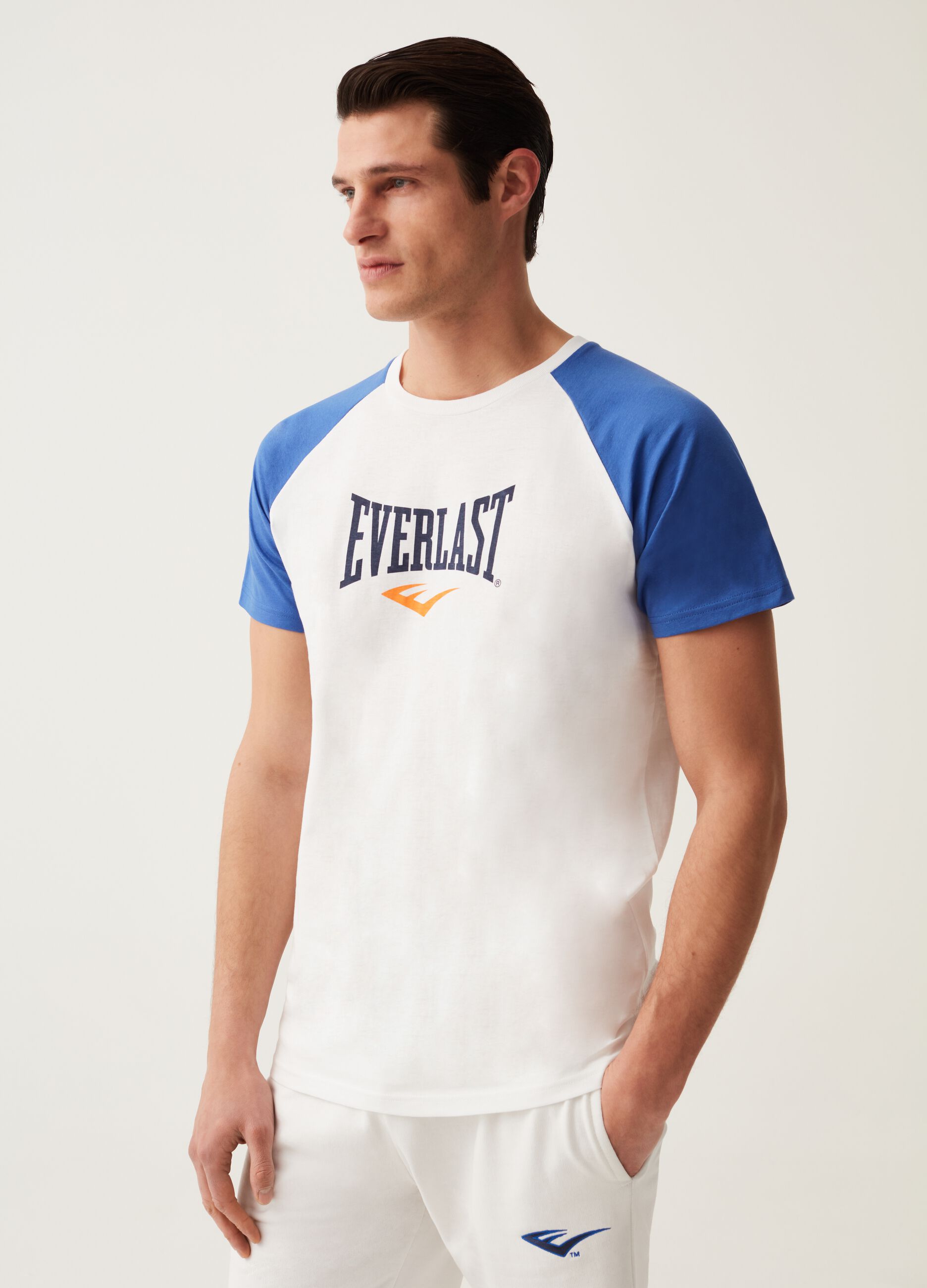 T-shirt con maniche raglan stampa Everlast