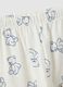 Girls' white regular fit pure cotton pyjamas with teddy bears_3