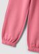 Pink regular-fit fleece cotton joggers_3