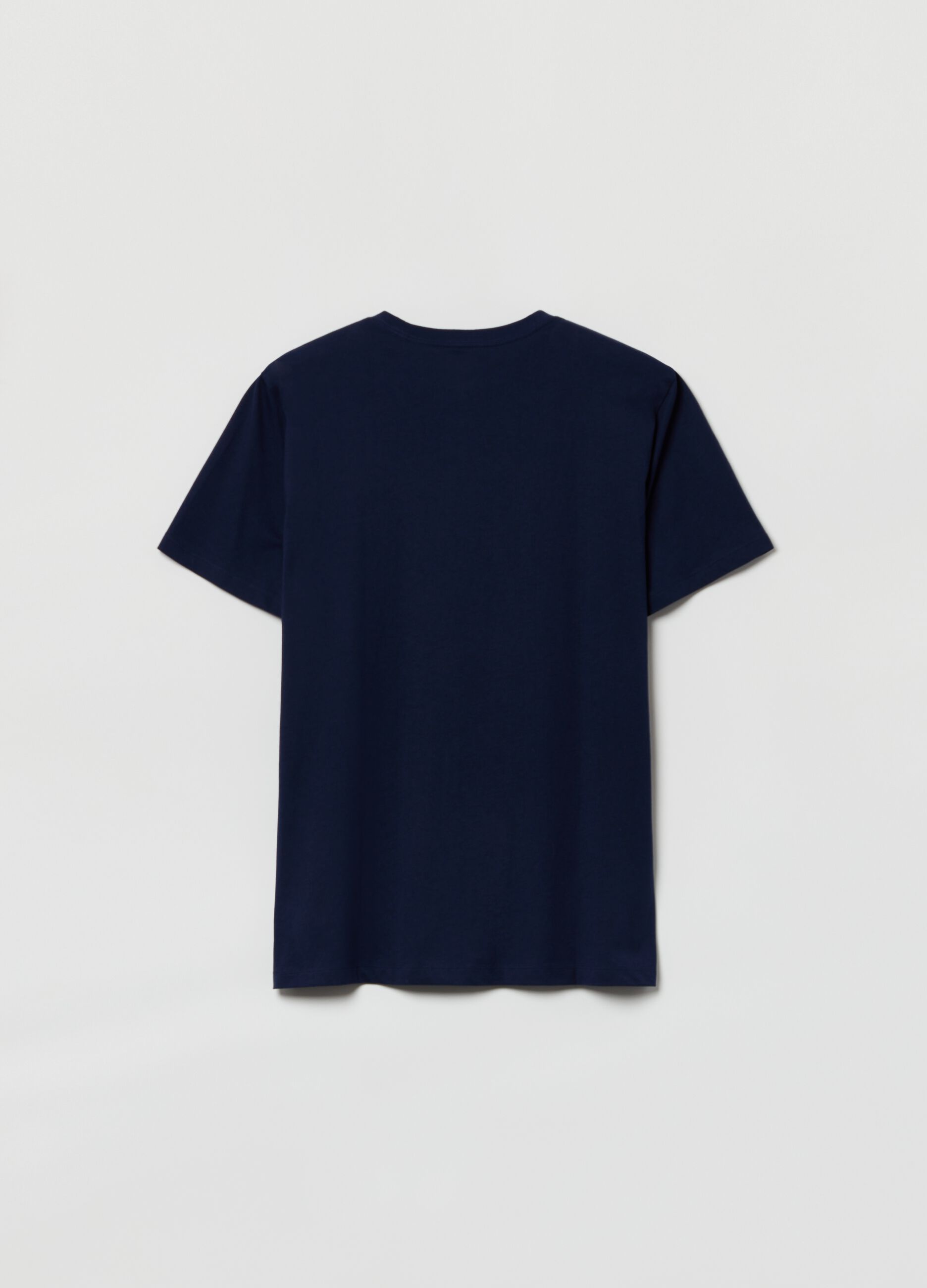 T-shirt in cotone con ricamo logo
