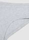 Grey stretch cotton regular fit girl's briefs_2
