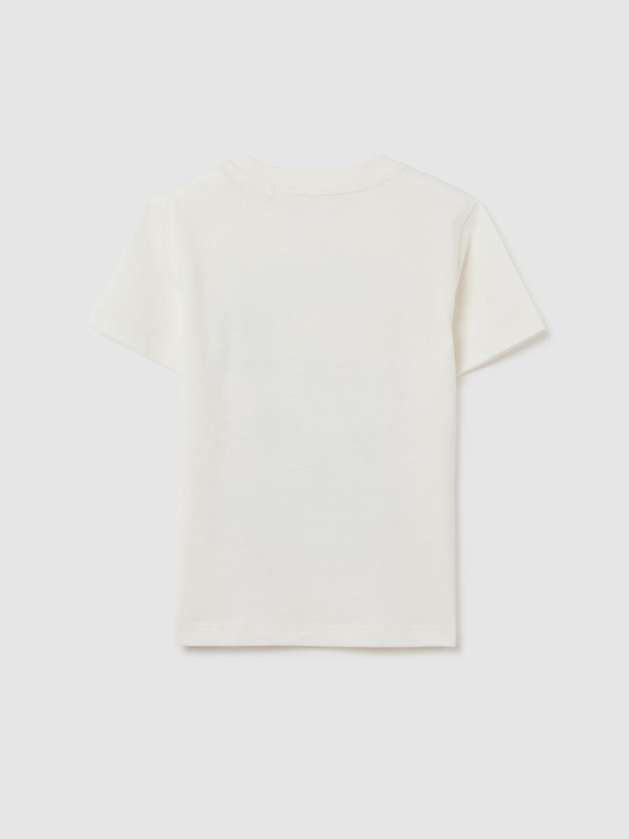 Kids' white pure cotton T-shirt regular fit_1
