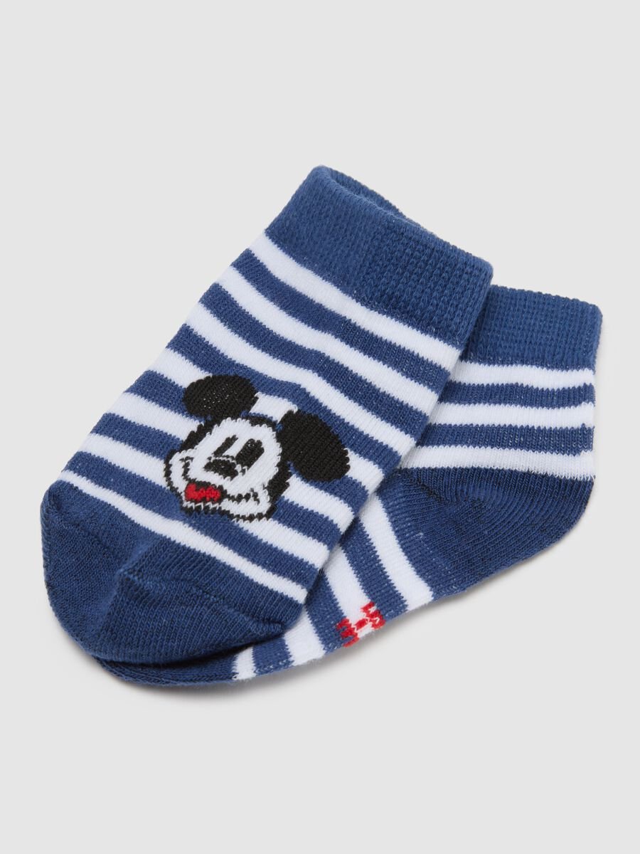 Tripack calze corte in misto cotone multicolor da neonato con Topolino_2