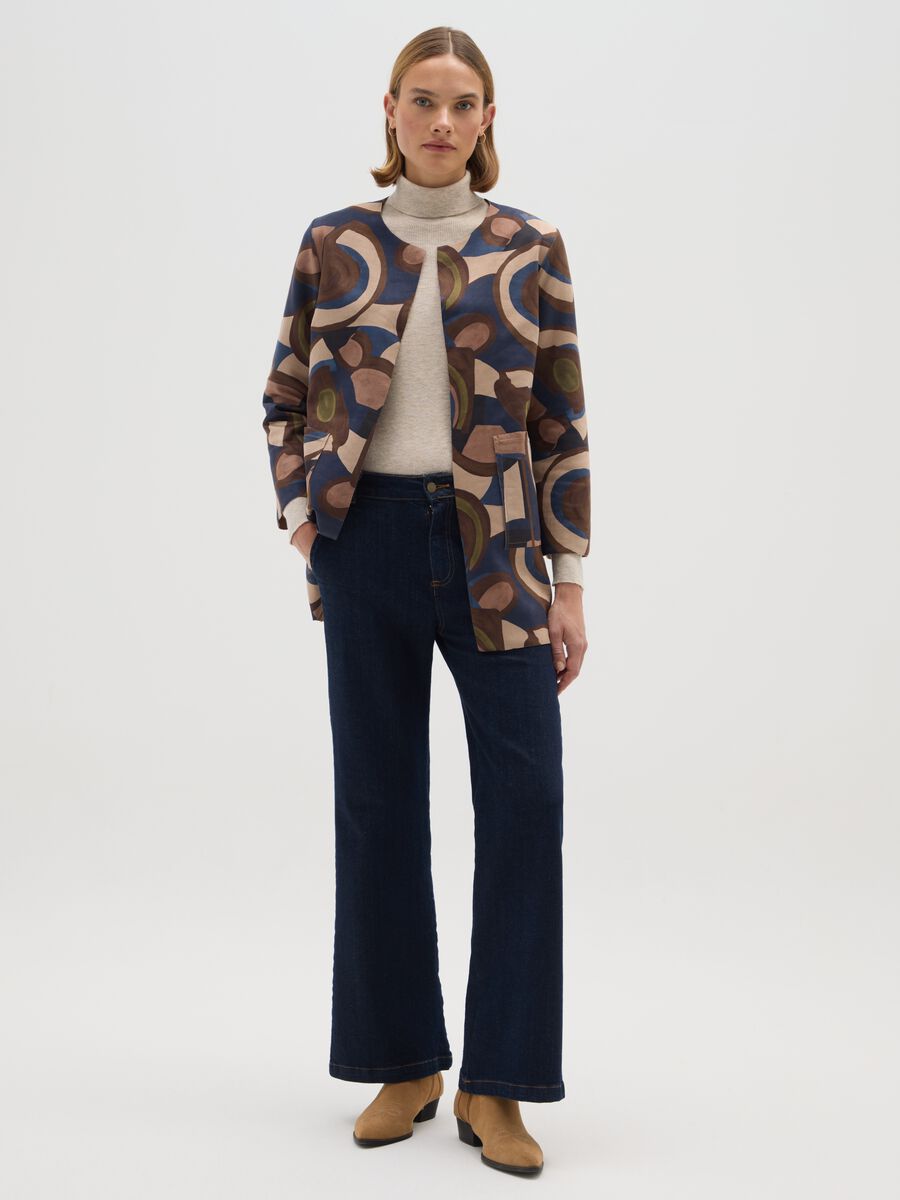 Blazer multicolor regular fit con fantasia_1
