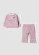 Purple organic cotton set with collar and Disney print_0