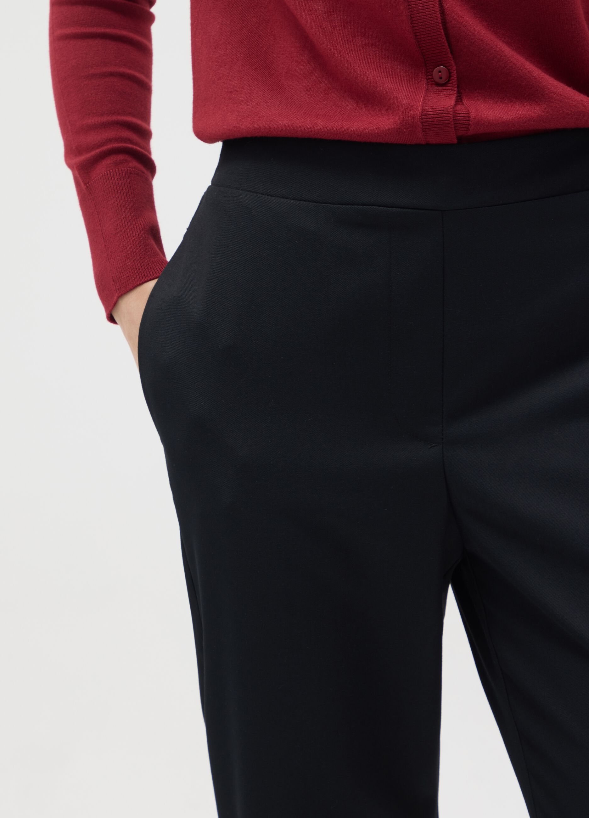 Black Slim Fit Trousers Mix
