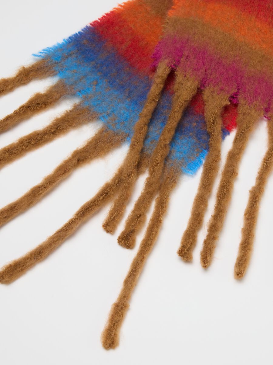 Sciarpa multicolor knittata_2