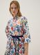 White midi dress in stretch cotton with floral print_2