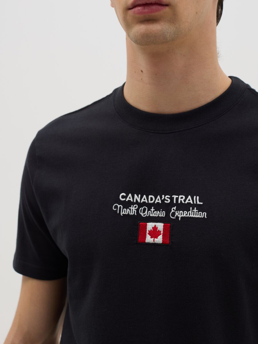 Canada's Trail black T-shirt with logo_2