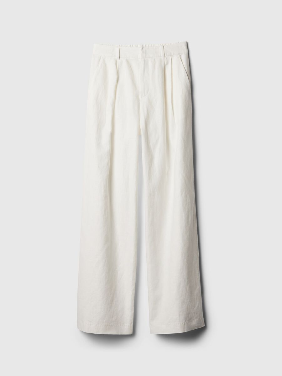 Wide-leg trousers cotton and linen_5
