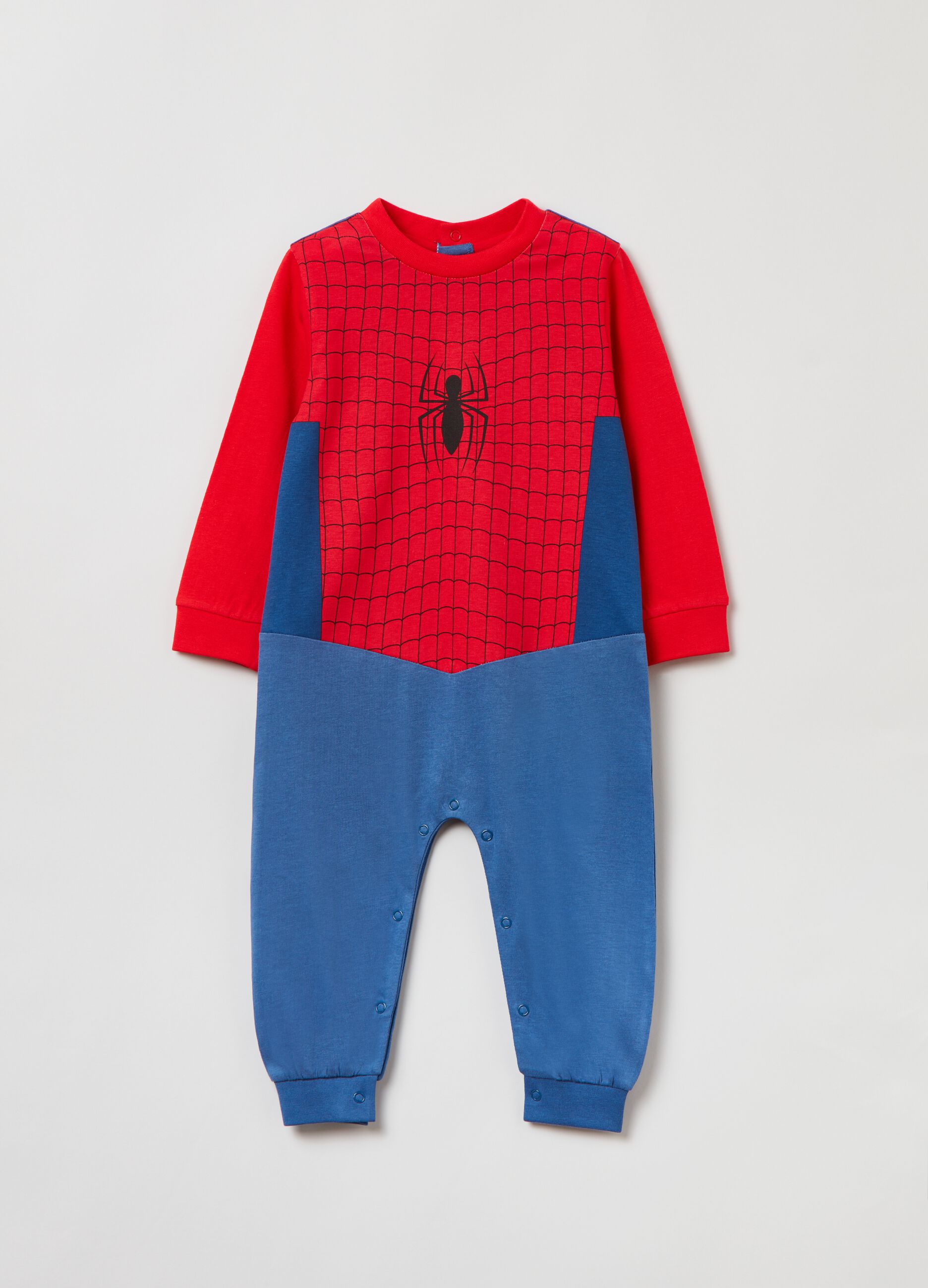 Cotton onesie with Marvel Spider-Man print