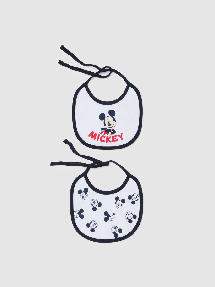 Two-pack cotton bibs with Mickey Mouse print_0