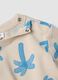 Beige organic cotton palm print T-shirt for boys_2