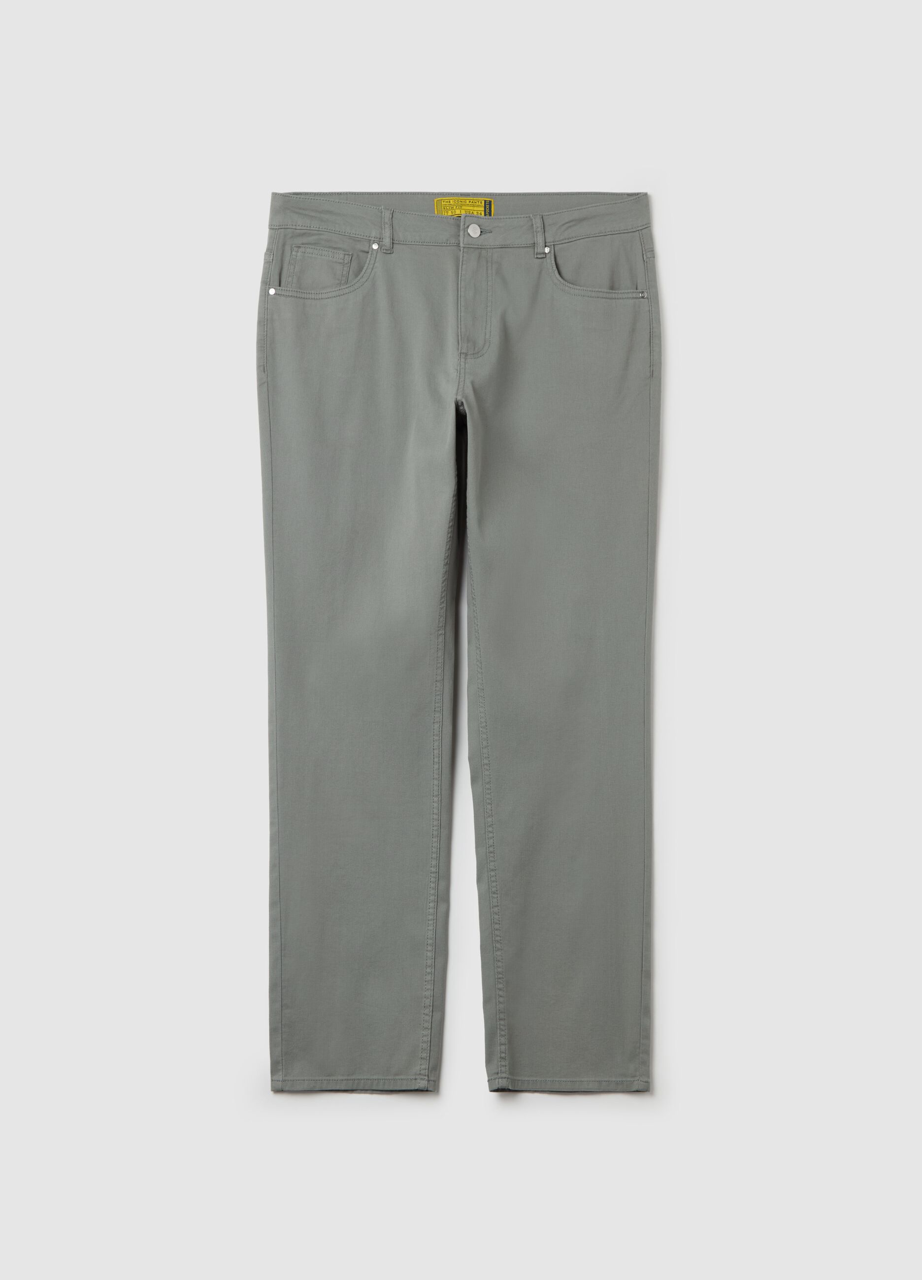 Slim-fit trousers with five pockets