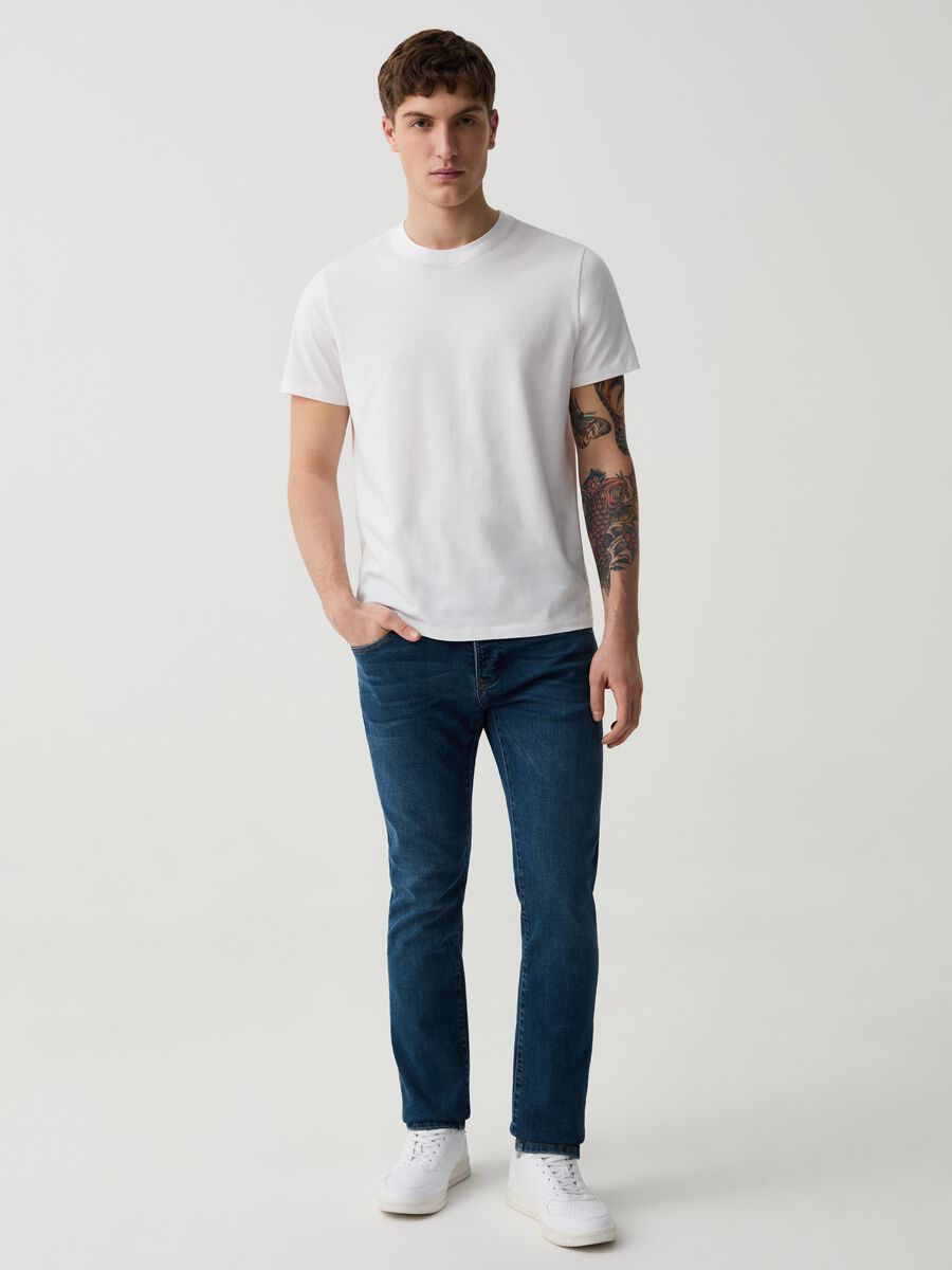 Jeans skinny fit stretch con scoloriture_0