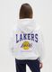 Girls' White Lakers Cotton Blend Oversized Hoodie_1