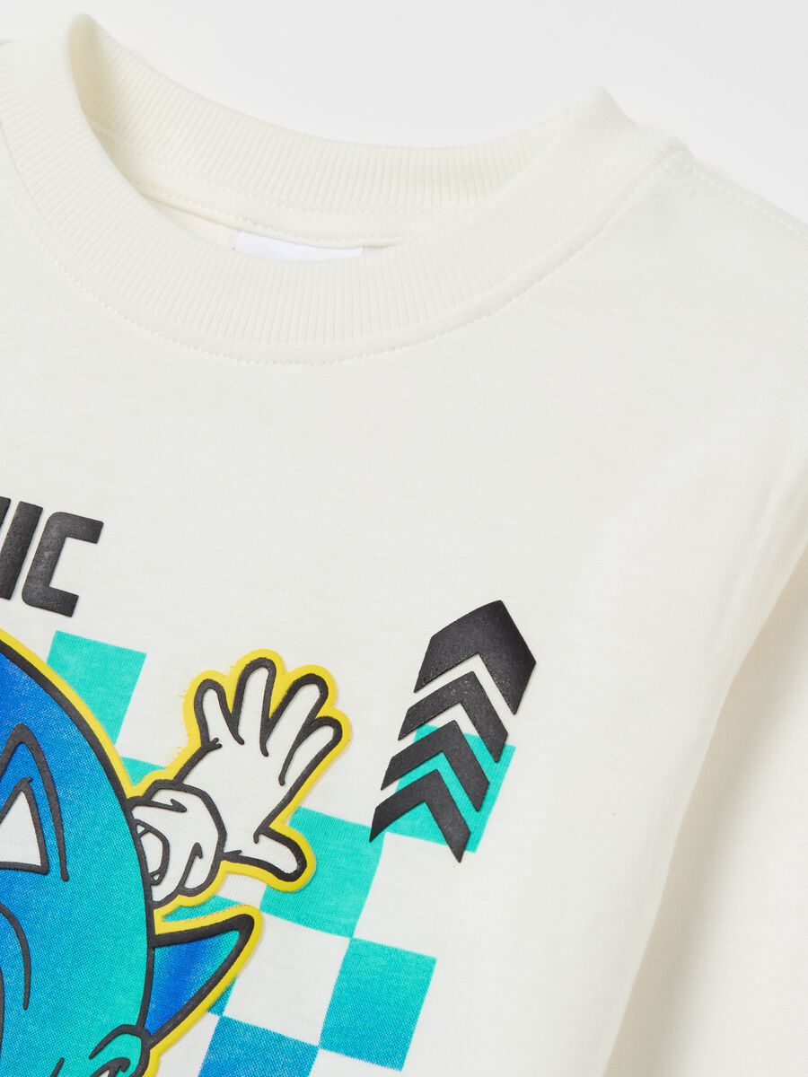 Long-sleeved T-shirt in cotton with Sonic print_2