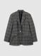 Grey checked blazer with oversized fit_4