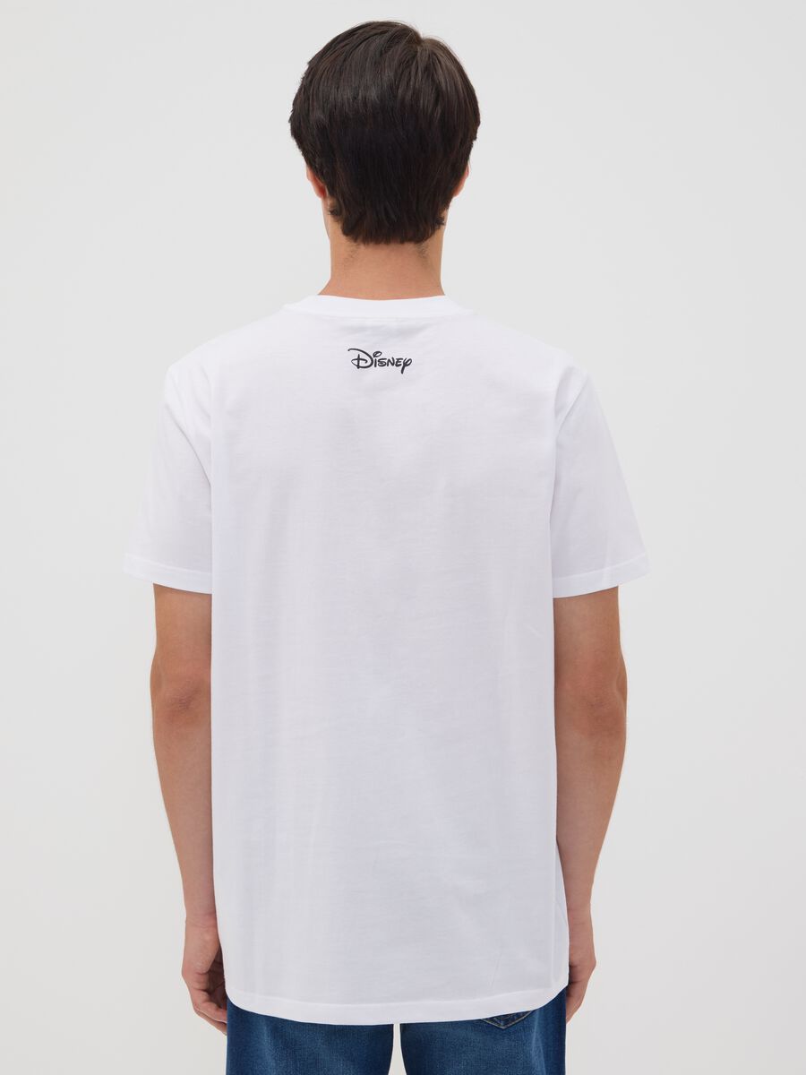 White pure cotton T-shirt with Disney print_3