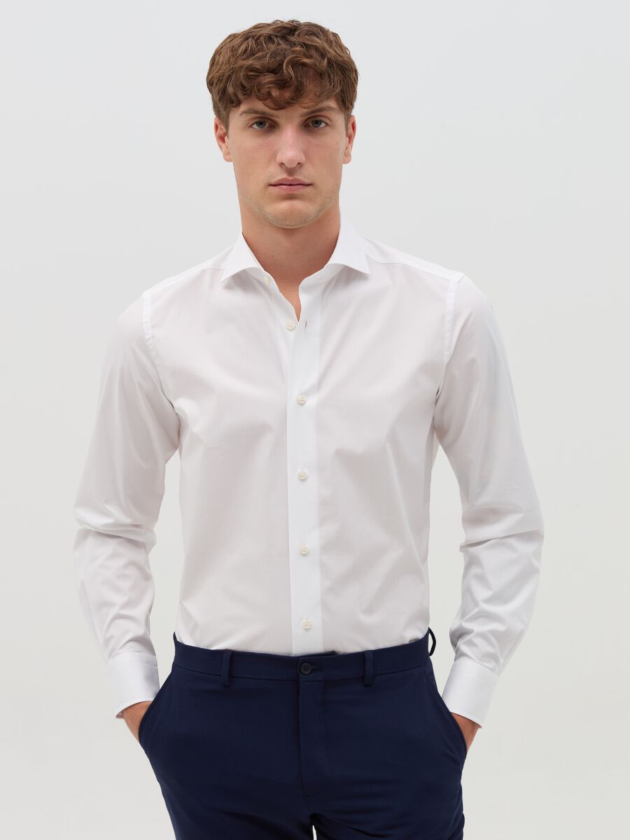 Slim-fit shirt in cotton_0