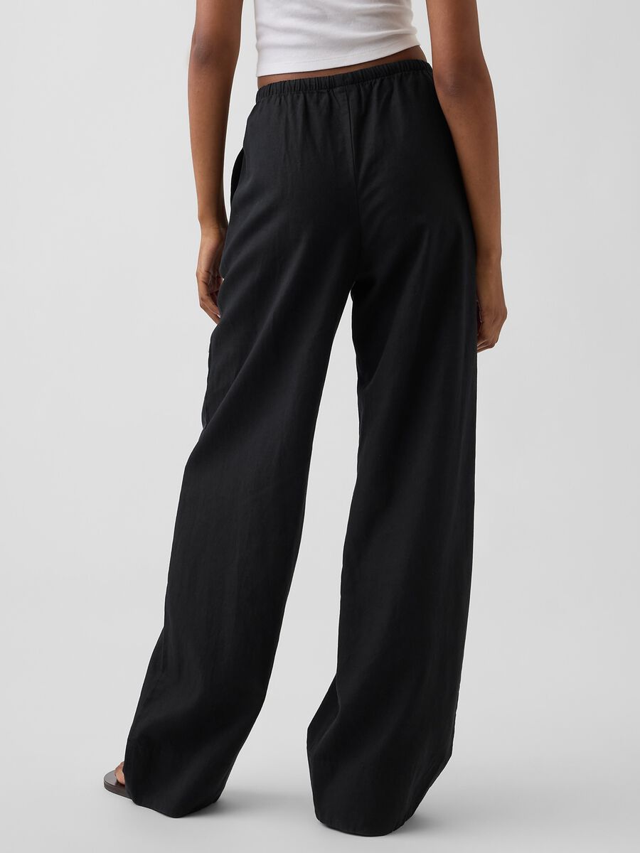 Wide-leg linen-blend trousers_2