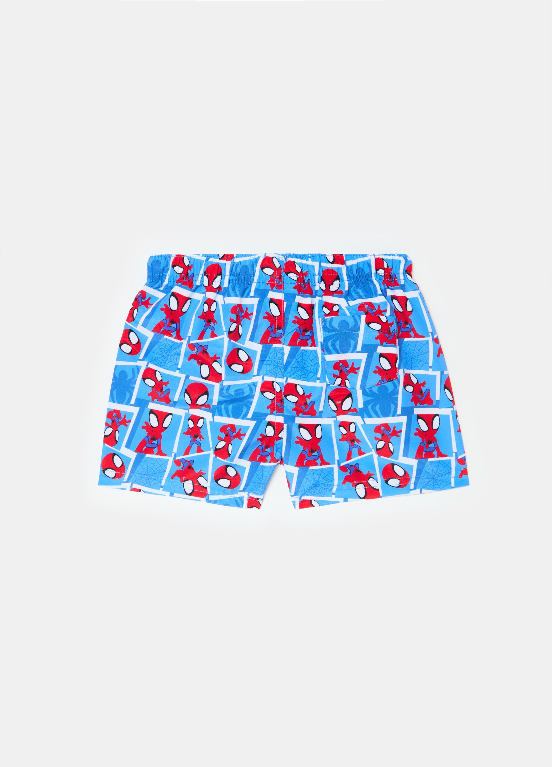 Swimming trunks with Spidey print