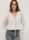 White pure cotton transparent shirt, regular fit with ruffles_0