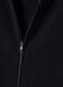 Navy blue hoodie with wool-blend collar and oversized hood_1