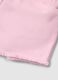 Short in puro cotone rosa da bimba regular fit con frange_3