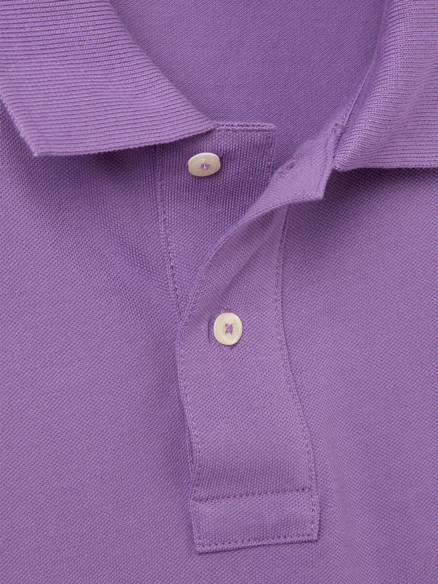 Men's violet pure cotton polo shirt regular fit_1